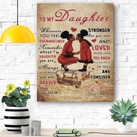 Thumbnail for Custom Poster Black Mom And Black Daughter - Gift For Daughter