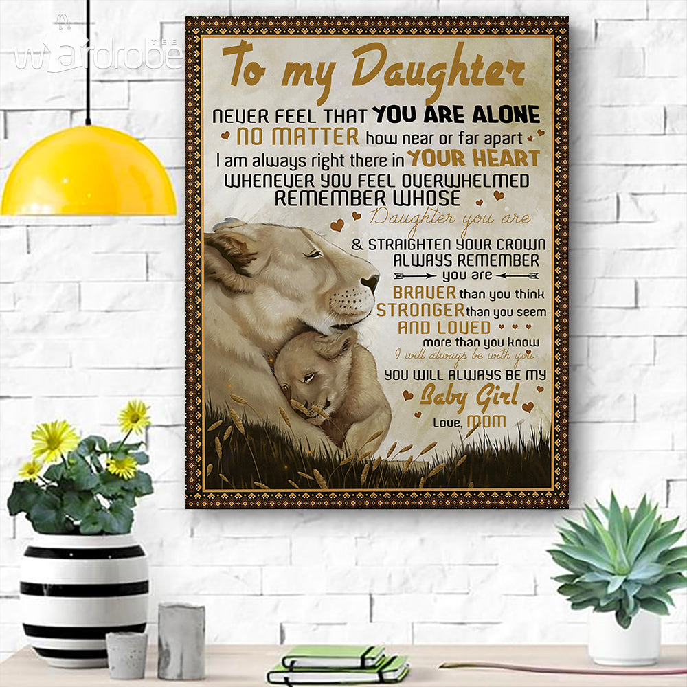 Custom Poster Lion To My Daughter From Mom - Gift For Daughter