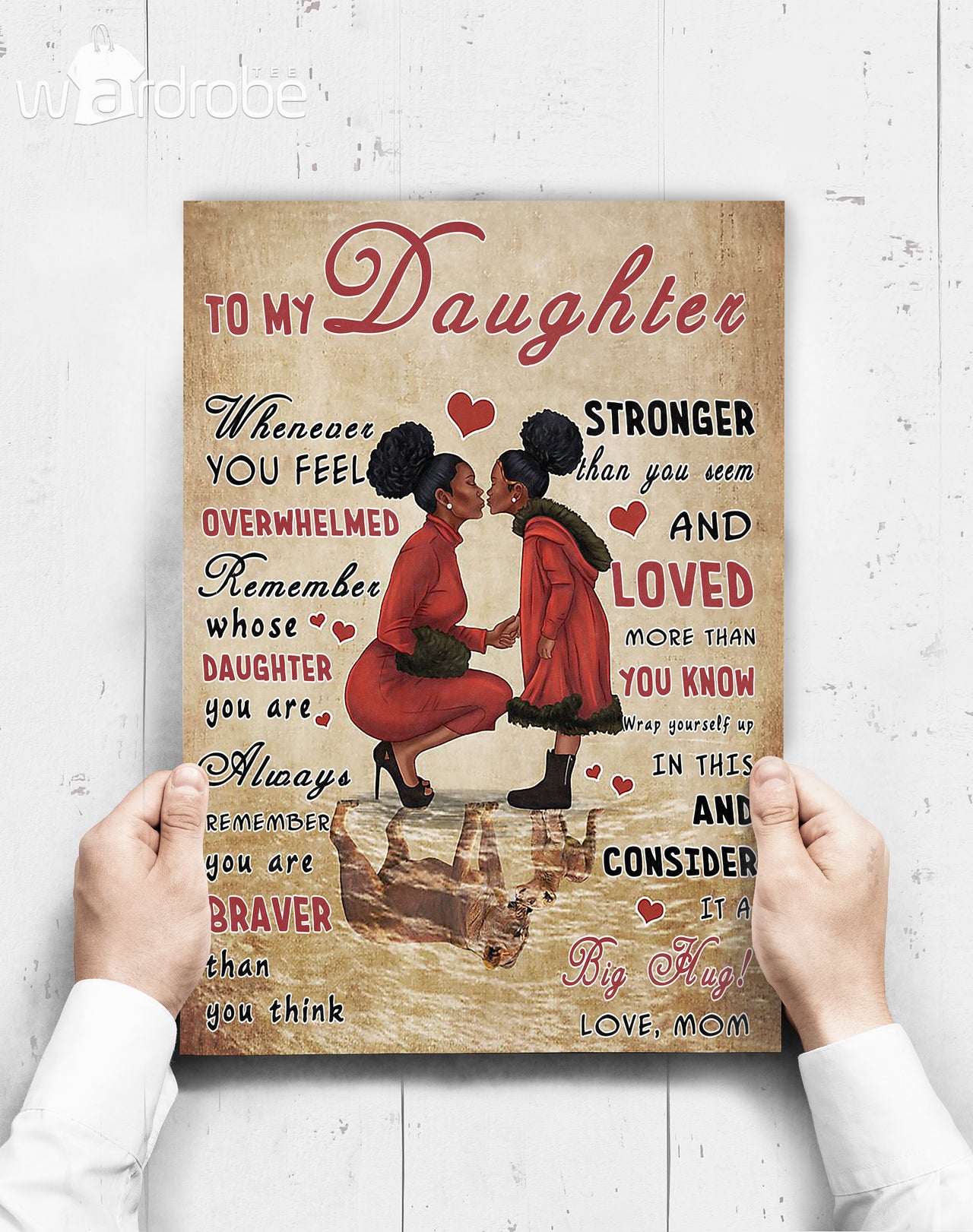 Custom Poster Black Mom And Black Daughter - Gift For Daughter
