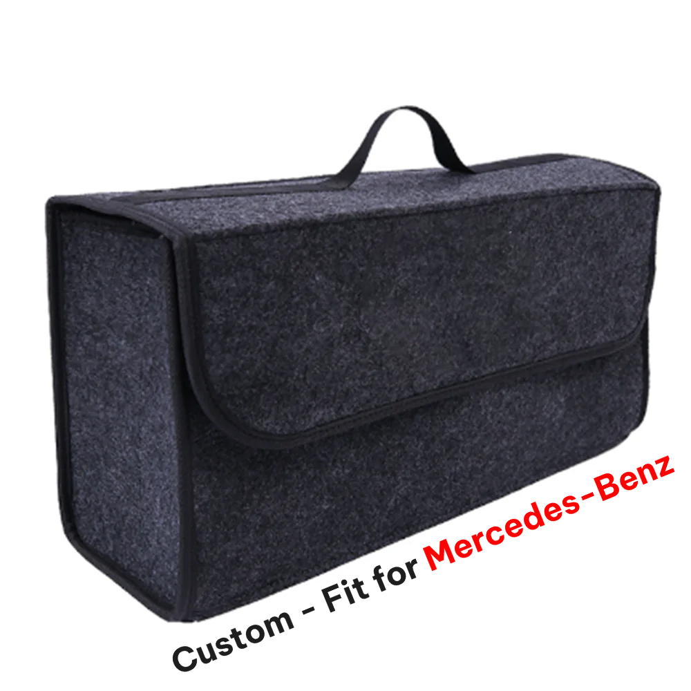 Soft Felt Car Bag Organizer, Folding Car Storage Box Non Slip Fireproof Car Trunk Organizer
