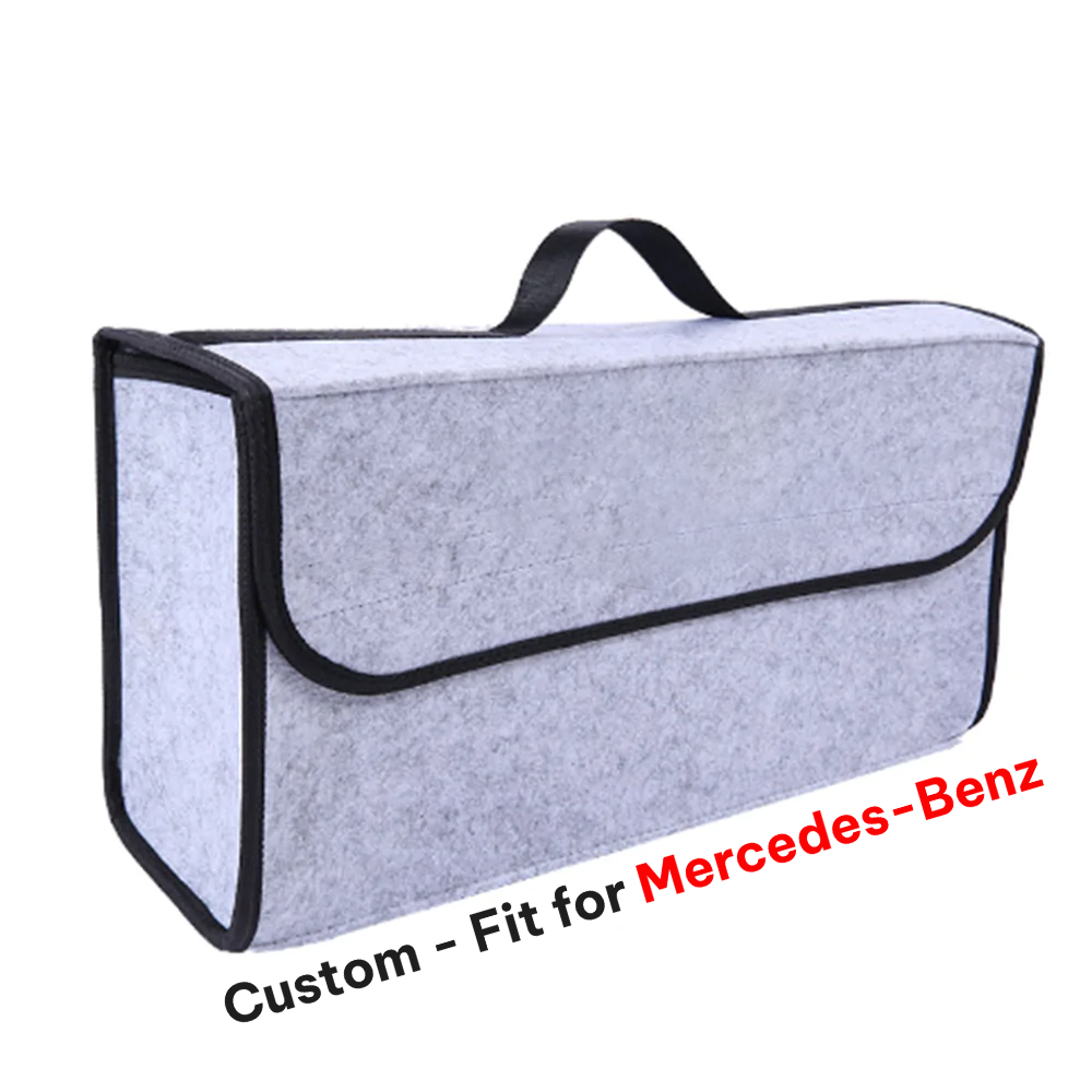 Soft Felt Car Bag Organizer, Folding Car Storage Box Non Slip Fireproof Car Trunk Organizer
