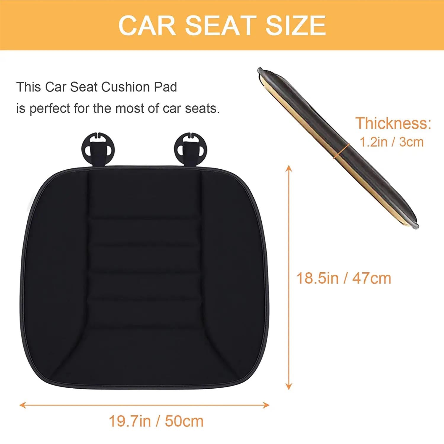Car Seat Cushion with 1.2inch Comfort Memory Foam, Custom Logo For Your Cars, Seat Cushion for Car and Office Chair KO19989