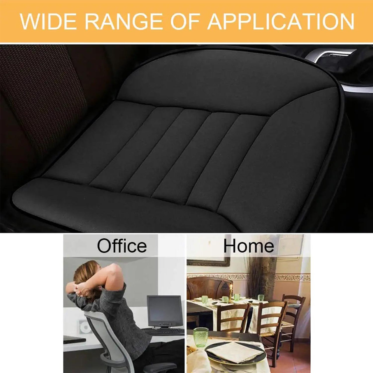 Car Seat Cushion with 1.2inch Comfort Memory Foam, Custom Logo For Your Cars, Seat Cushion for Car and Office Chair LM19989