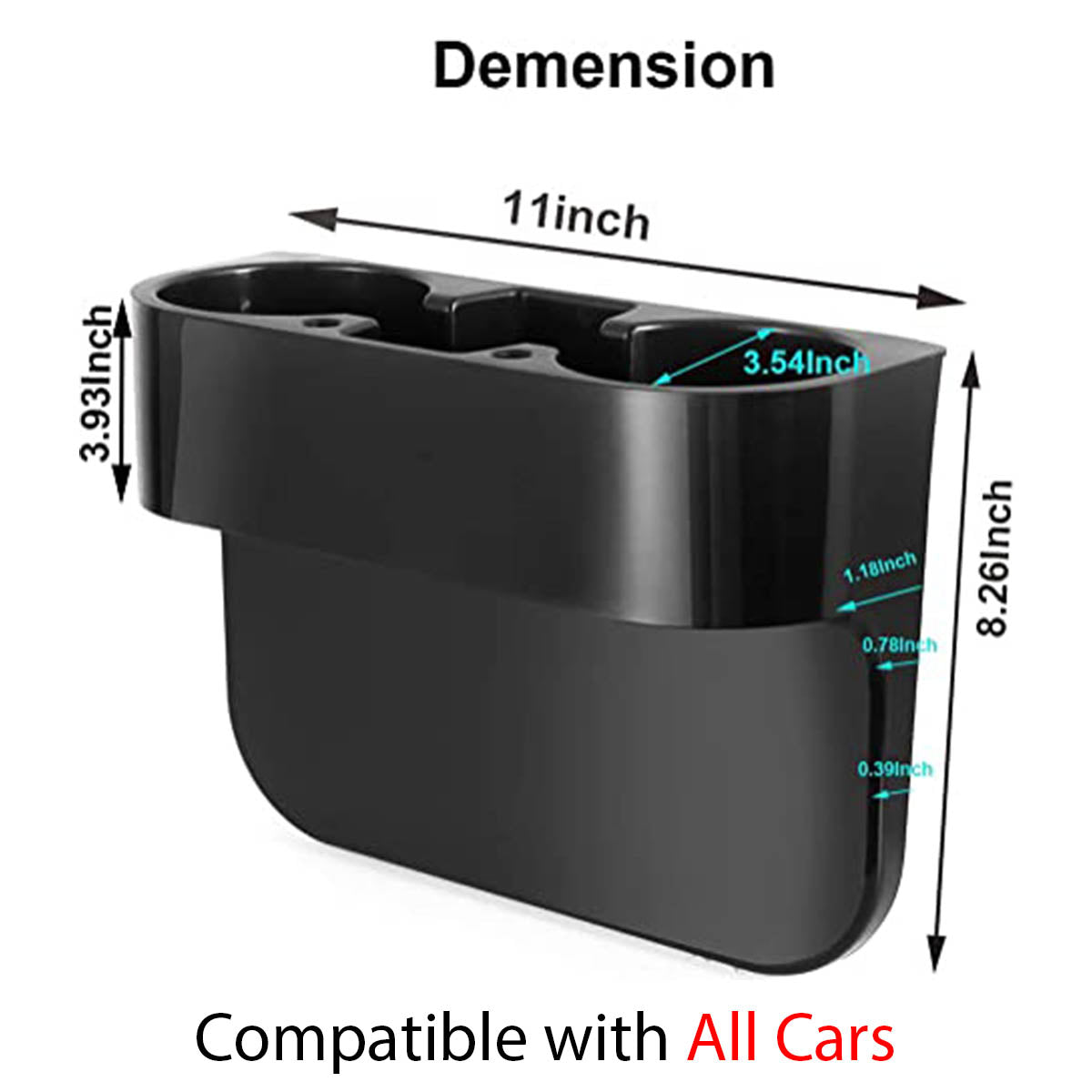 Cup Holder Portable Multifunction Vehicle Seat Cup Cell Phone Drinks Holder Box Car Interior Organizer, Compatible with All Cars, Car Accessories AC11995