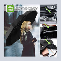 Thumbnail for Umbrella for All Cars, 10 Ribs Umbrella Windproof Automatic Folding Umbrella, One-handed use, Rain and Sun Protection, Car Accessories UE13993