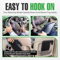 Thumbnail for Steering Wheel Tray, Custom Fit For Your Cars, Car Food Trays for Eating, Laptop, Tablet, Notebook, Hook On Auto Steering Wheel Desk Table, Fits Most Vehicles Steering Wheels