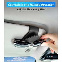 Thumbnail for Car Sunglasses Holder, Custom Logo For Your Cars, Magnetic Leather Glasses Frame 2023 Update RA13995