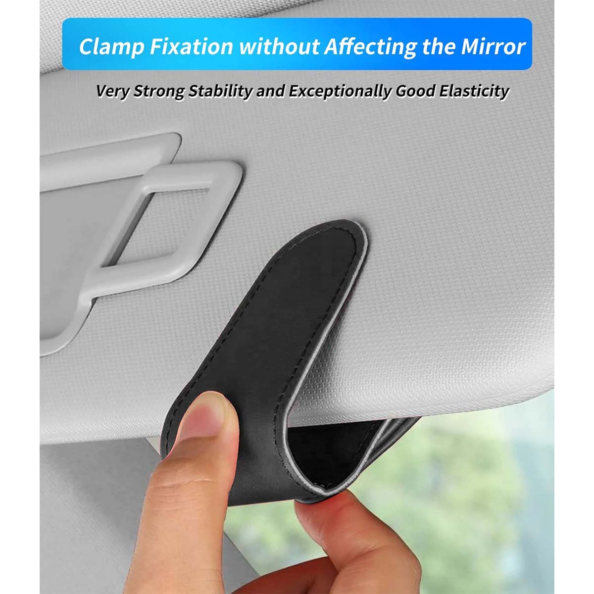 Car Sunglasses Holder, Custom Fit For Your Cars, Magnetic Leather Glasses Frame 2024 Update TY13995