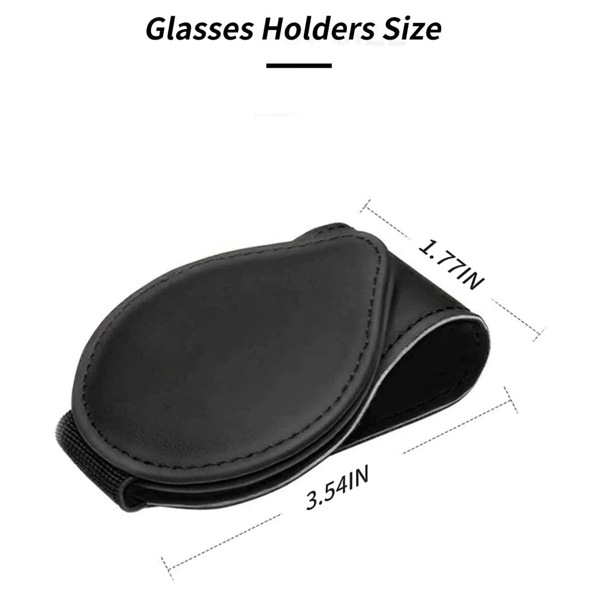Car Sunglasses Holder, Custom Logo For Your Car, Magnetic Leather Glasses Frame 2023 Update TS13995