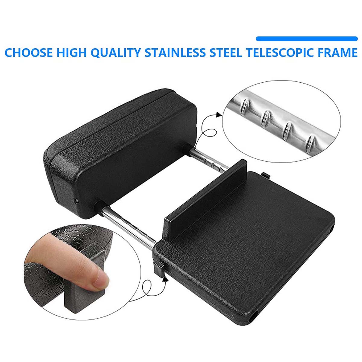 Armrest Box Protector for Center Console, Armrest Extender General Motors Elbow & Forearm Wrist Rest Support Adjustable Height Comfort Pads
