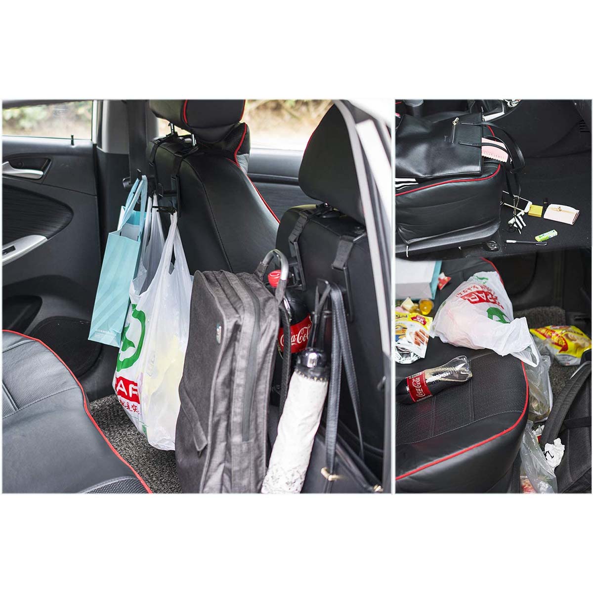 Magic Headrest Hooks, Purse Hanger Headrest Hook Holder for Car Seat Organizer Behind Over the Seat Hook Hang Purse or Bags