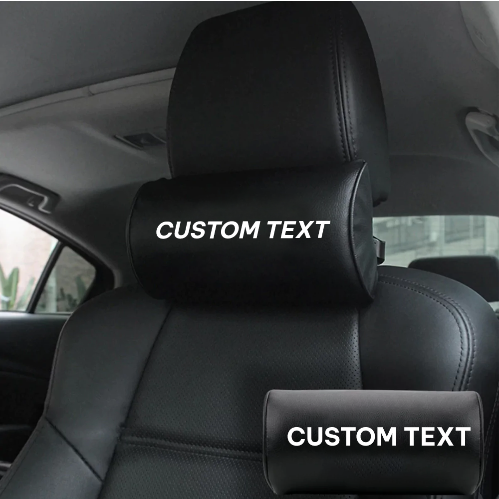 Custom Text For Neck Pillow, Compatible with All Cars, Car Seat Headrest Neck Rest Cushion for Driving Seat Auto Head Rest Neck Support MT13986
