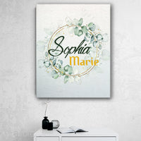 Thumbnail for Personalized Name Sign Girls Bedroom Decor Baby Shower Gift Canvas Print Wall Art - Matte Canvas