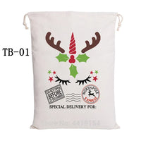 Thumbnail for Drawstring Santa Sacks: Large Christmas Gift Bags for Candy & Cookie Storage - Trendy Xmas Tree Ornament and Festive Decor