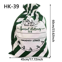 Thumbnail for Drawstring Santa Sacks: Large Christmas Gift Bags for Candy & Cookie Storage - Trendy Xmas Tree Ornament and Festive Decor