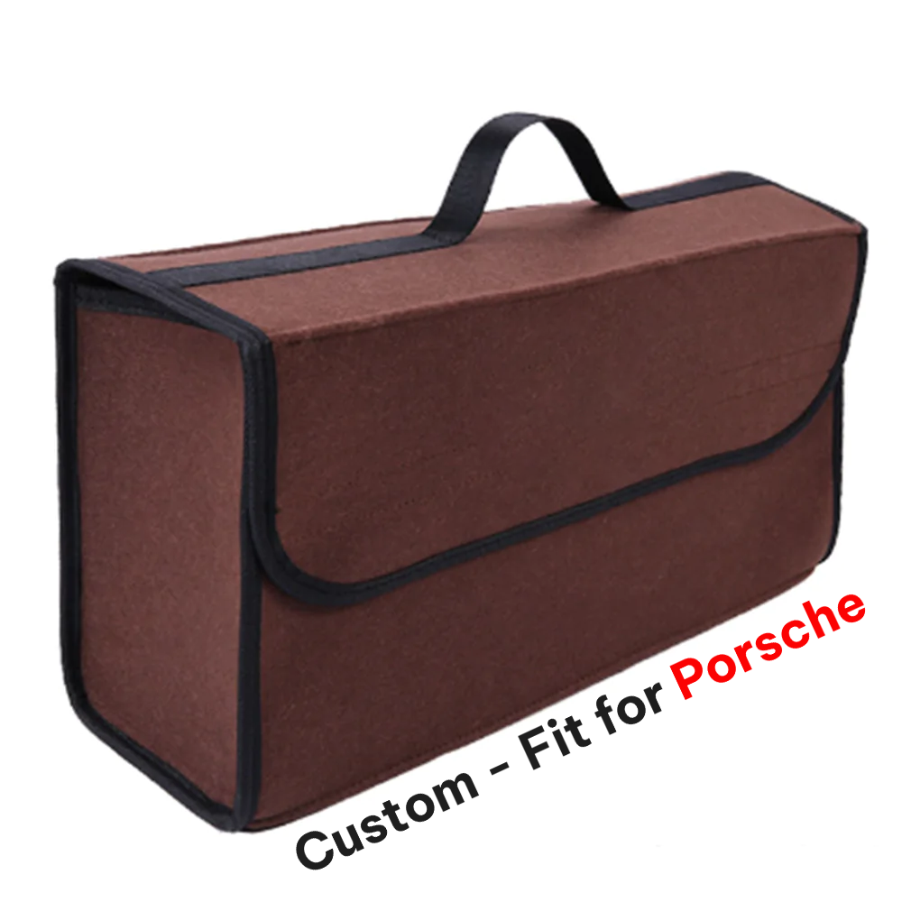 Soft Felt Car Bag Organizer, Folding Car Storage Box Non Slip Fireproof Car Trunk Organizer