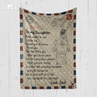 Thumbnail for Custom Blanket Letter To My Daughter From Dad Blanket - Gift For Daughter - Quilt Blanket