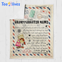 Thumbnail for Custom Blankets Personalized Name To My Granddaughter From Grandma - Quilt Blanket