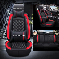 Thumbnail for Custom Text For Seat Covers 5 Seats Full Set, Custom Fit For Your Cars, Leatherette Automotive Seat Cushion Protector Universal Fit, Vehicle Auto Interior Decor SU13988