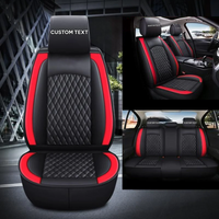 Thumbnail for Custom Text For Seat Covers 5 Seats Full Set, Custom Fit For Your Cars, Leatherette Automotive Seat Cushion Protector Universal Fit, Vehicle Auto Interior Decor CH13988