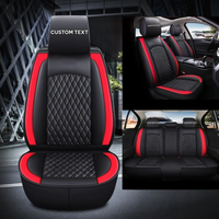 Thumbnail for Custom Text For Seat Covers 5 Seats Full Set, Custom Fit For Your Cars, Leatherette Automotive Seat Cushion Protector Universal Fit, Vehicle Auto Interior Decor CC13988