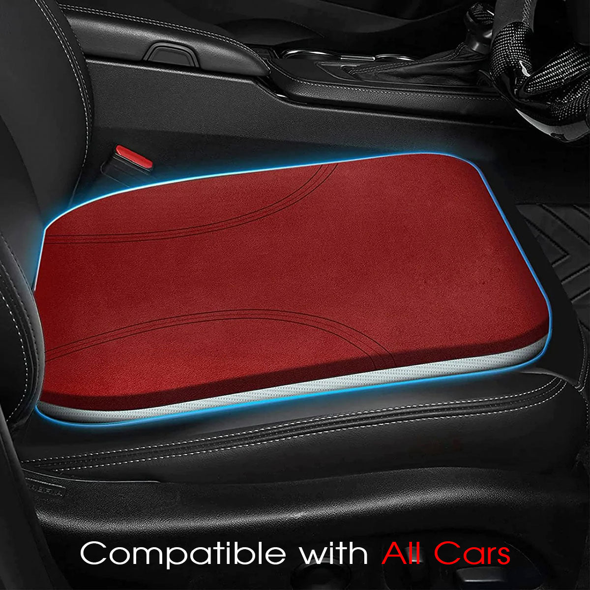 Car Seat Cushion, Custom Fit For Your Cars, Car Memory Foam Seat Cushion, Heightening Seat Cushion, Seat Cushion for Car and Office Chair KO19999