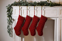 Thumbnail for Custom Knit Christmas Stockings: Personalized with Family Name Embroidery - Ideal Monogrammed Christmas Gifts