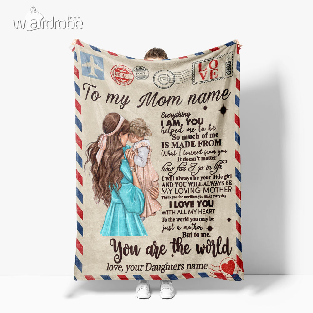 Personalized Mother's Day Gift Custom Blanket Letter From Daughter To My Mom
