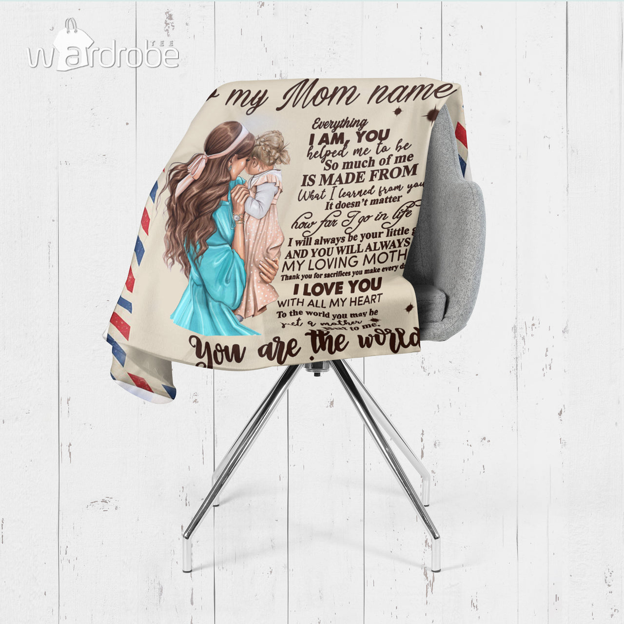 Personalized Mother's Day Gift Custom Blanket Letter From Daughter To My Mom