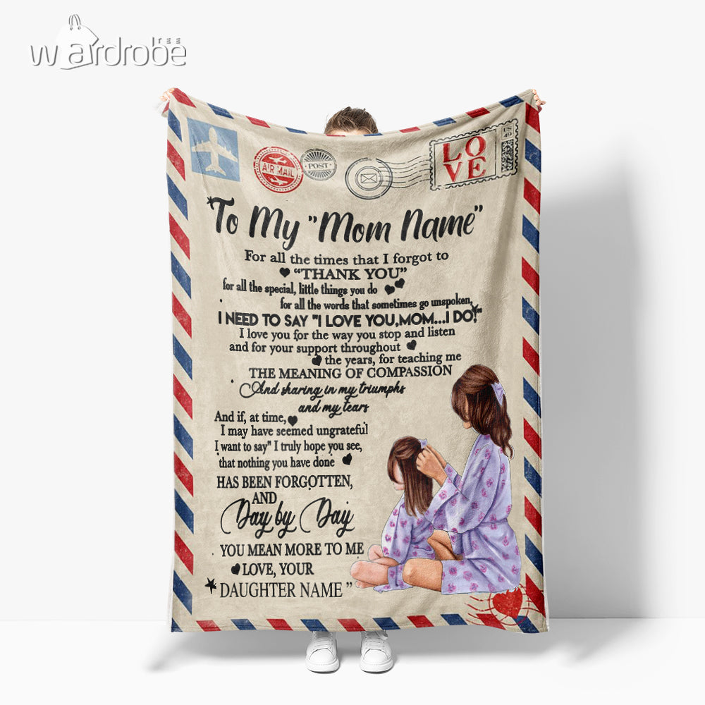 Personalized Mother's Day Gift Custom Blanket From Daughter To My Mom