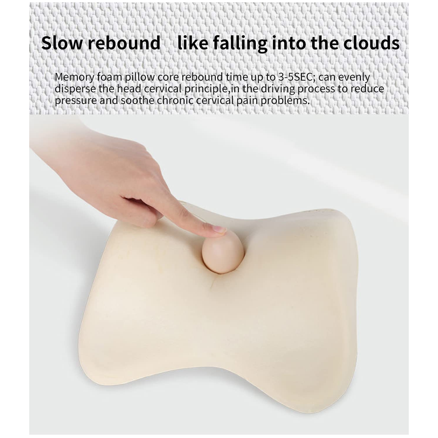 Custom Text For Car Headrest (2 PCS), Compatible with All Cars, 2023 Update Version Premium Memory Foam Car Neck Pillow PU15985