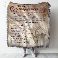 Thumbnail for Custom Blanket Deer To My Granddaughter From Grandma - Gift For Granddaughter