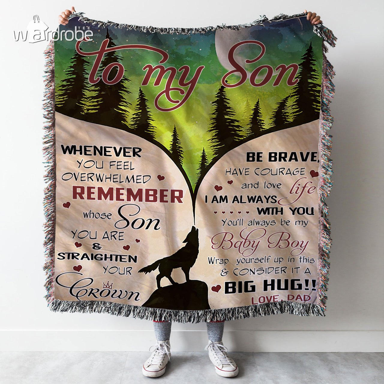 Custom Blanket To My Son Blanket - Fleece Blanket