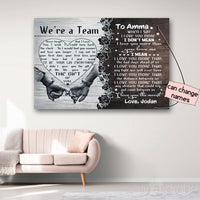 Thumbnail for Personalized Couple We're A Team Family Love Couple Anniversary Canvas Print Wall Art - Matte Canvas