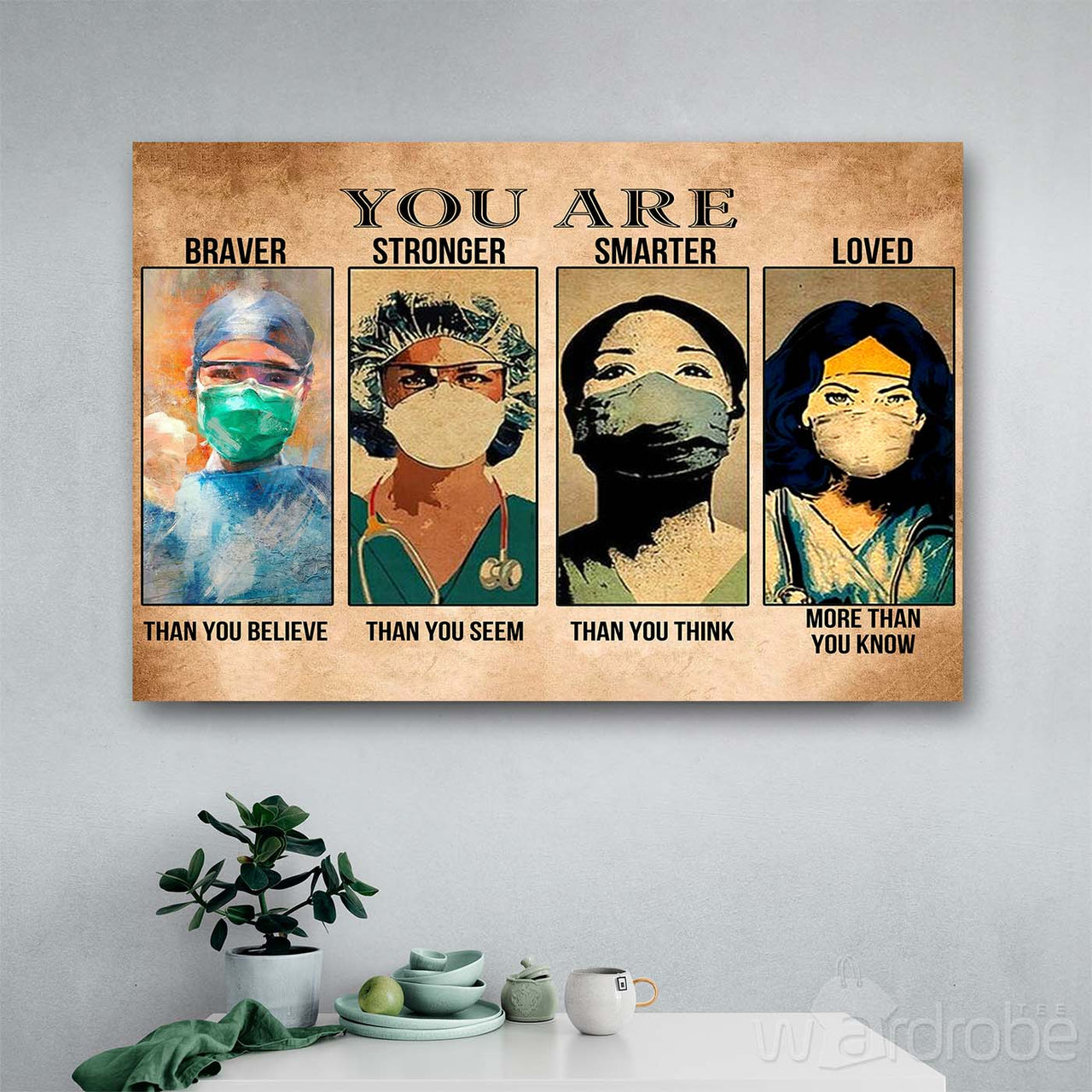 Custom Canvas Healthcare Worker strong Canvas, Special gift for nurse