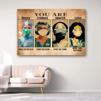Thumbnail for Custom Canvas Healthcare Worker strong Canvas, Special gift for nurse