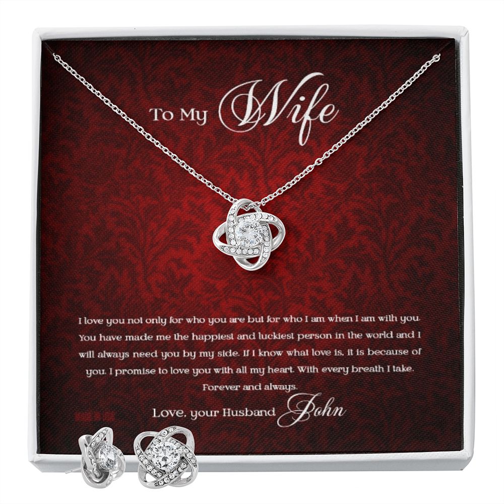 Custom To My Wife I Love You Not Only For Who You Are 14k White Gold Pendant Necklace Jewelry Gift For Wife Mother day