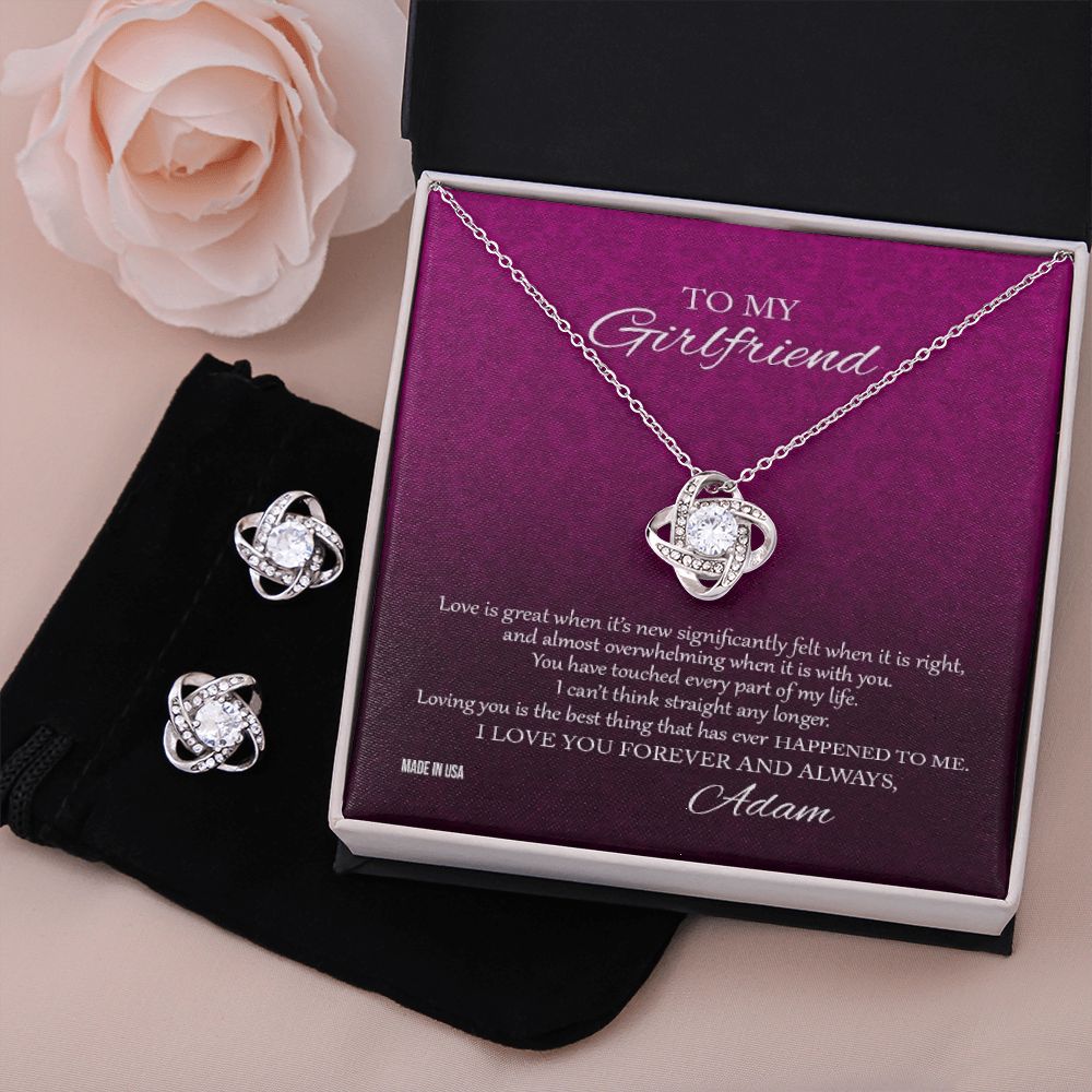 Custom To My Girlfriend I Love You 14k White Gold Pendant Necklace Jewelry Gift For Girlfriend Mother day