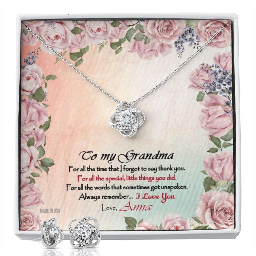 Custom Grandma Rose Mothers Day Ideas 14k White Gold Pendant Chain Necklace Jewelry Gifts For Mom Wife Grandma Auntie