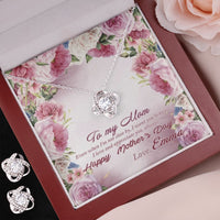 Thumbnail for Custom To My Mom 14k White Gold Interlocking Heart Pendant Necklace Jewelry Gifts For Mom Wife Grandma Auntie Mother Day