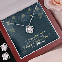 Thumbnail for Custom Greatest Mom Mothers Day Ideas 14k White Gold Pendant Chain Necklace Jewelry Gifts For Mom Wife Grandma Auntie