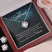 Thumbnail for Custom To My Girlfriend Every Love Story Is Beautiful 14k White Gold Pendant Necklace Jewelry Gift For Girlfriend Mother day