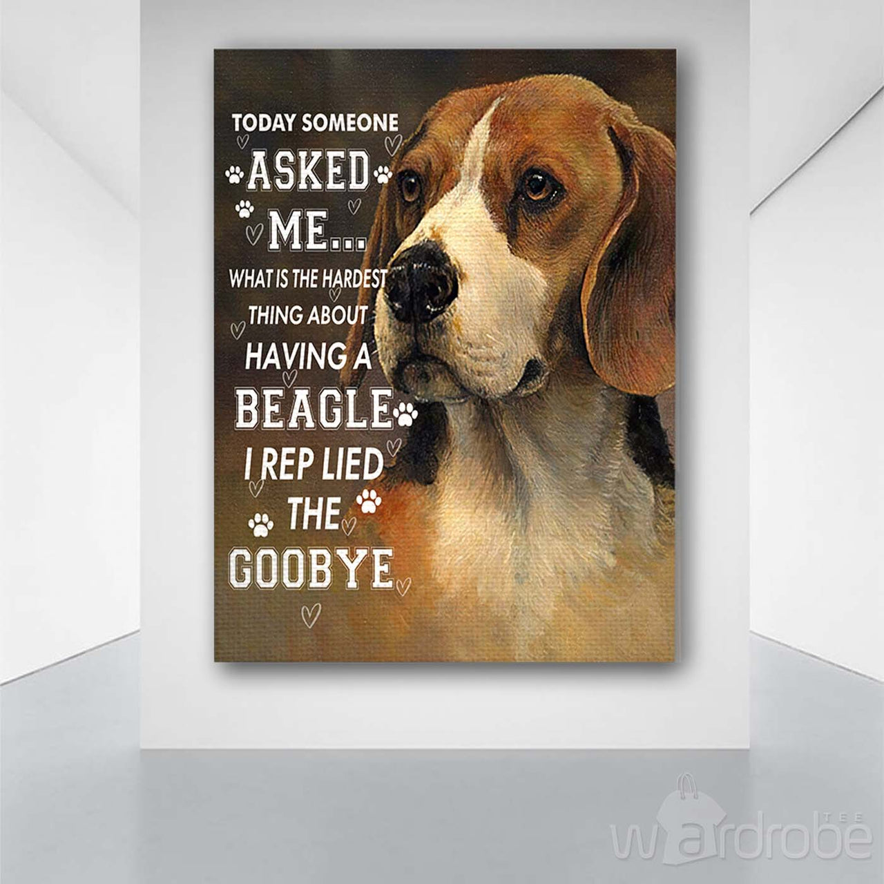 Custom Canvas Beagles Dog Canvas Prints Wall Art - God Once Said Matte Canvas