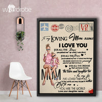 Thumbnail for Personalized Mother's Day Gift Custom Canvas Letter From Daughter To My Loving Mom