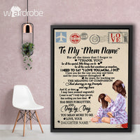 Thumbnail for Personalized Mother's Day Gift Custom Canvas Letter From Daughter To My Mom