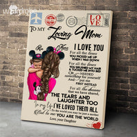 Thumbnail for Personalized Mother's Day Gift Custom Canvas Letter From Daughter To My Loving Mom