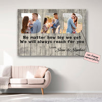 Thumbnail for Personalized Photo Dad And Family Canvas Print Wall Art - Matte Canvas - Father's Day Gift