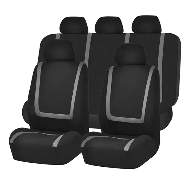 Car Seat Covers Full Set Cloth - Universal Fit Automotive Seat Covers, Low Back Front Seat Covers, Solid Back Seat Cover, Washable Car Seat Cover for SUV, Sedan and Van