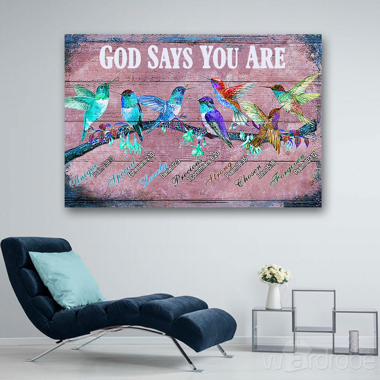 Hummingbirds God Says You Are Canvas Print Wall Art - Matte Canvas