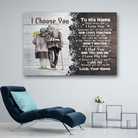Thumbnail for Personalized Couple I Choose You Family Love Canvas Print Wall Art - Matte Canvas